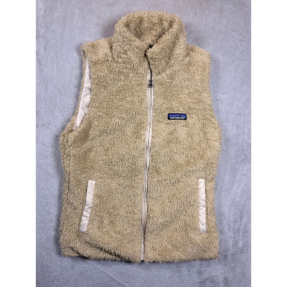 Patagonia Womens Medium Retro Pile Fleece Beige Vest